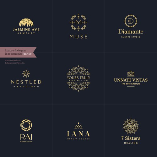Luxury & elegant logo examples