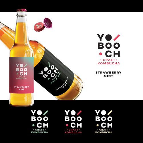 Bold logo for craft kombucha beverage