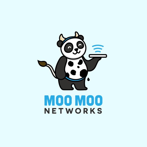 A fun, wacky, memorable logo for Moo Moo Networks