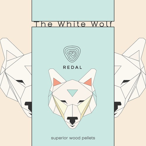 White Wolf illustration for packaging