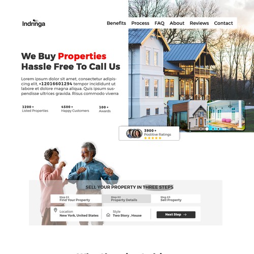 Property Buying Company Landing Page With Simple Calculator get the value of the property