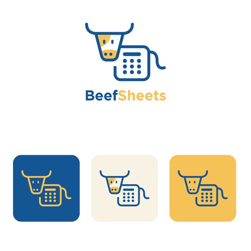 Playful Logo for a Beef Cattle App