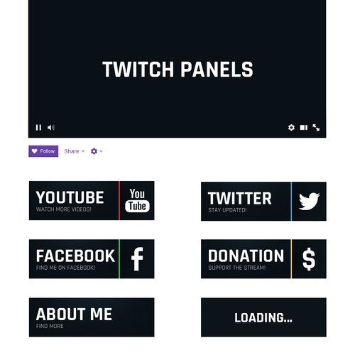 Buttons for Twitch channel