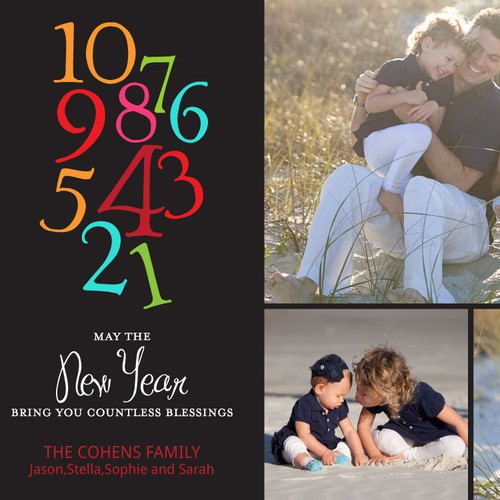 Picaboo 5" x 7" Flat New Year's Cards (will award up to 25 designs!)