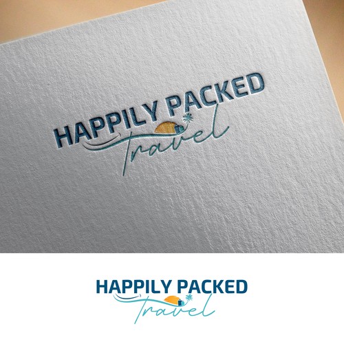 Happily Packed Travel Logo Design