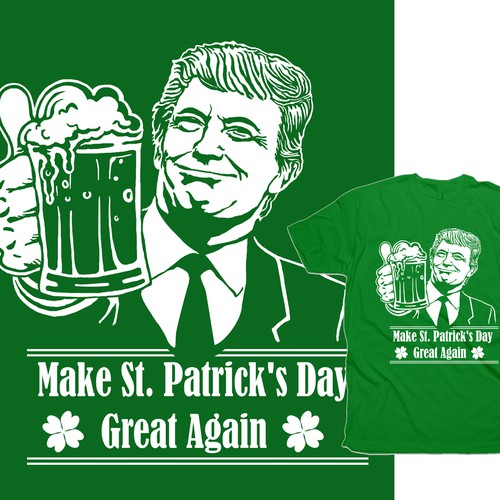 Donald Trump St Paddys illustration T-Shirt