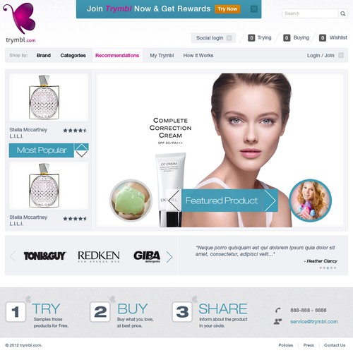 Website design for trymbl