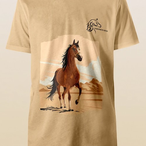 Men's T-shirt about the Arabian horse