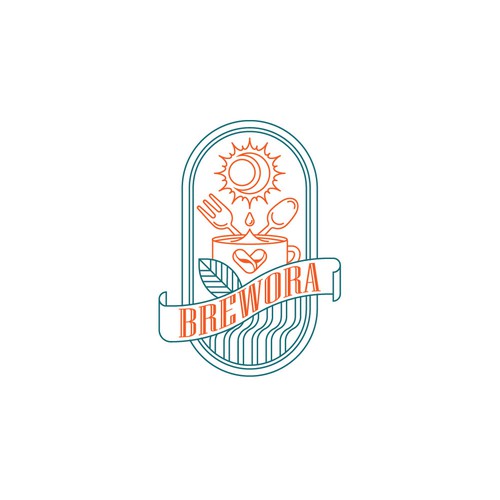 Brewora Coffee and Dessert Concept Logo