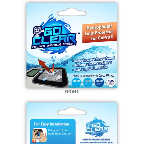 Packaging design with an Extreme Sports theme for GoPro Accesory