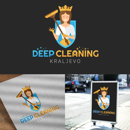 Deep Cleaning Logo design