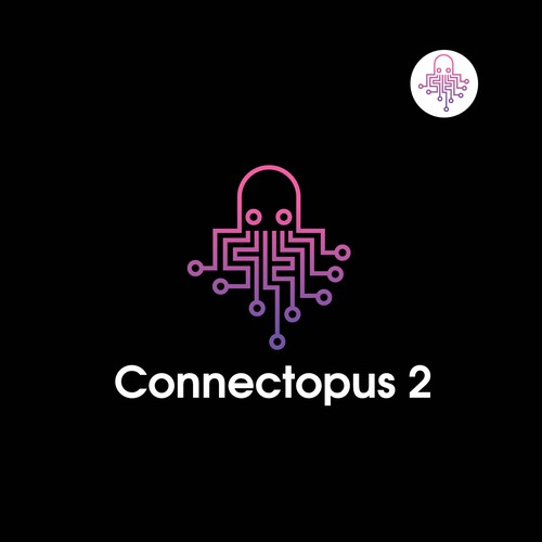 Logo design for computer company who wanted a cute character