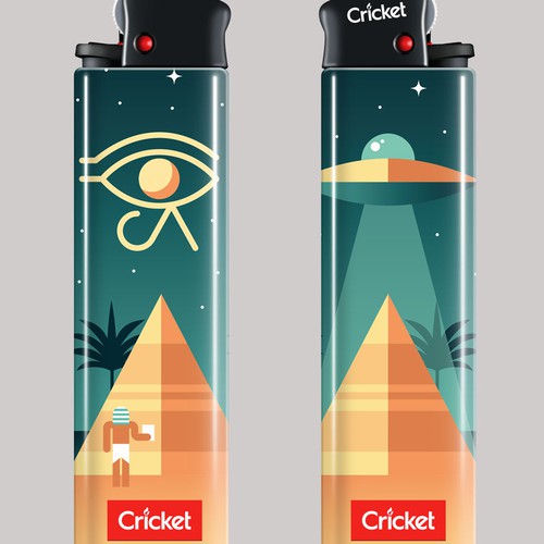 Brand Illustration for Cricket Lighters