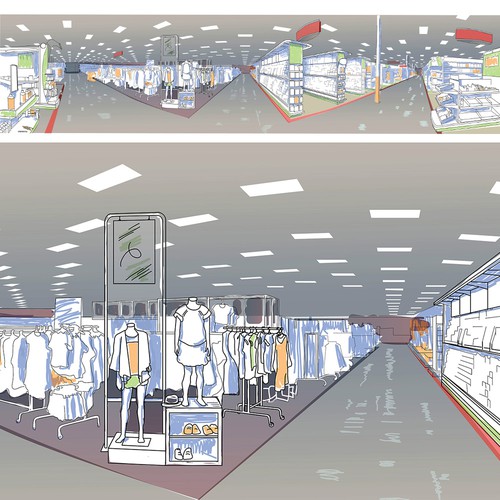 Illustration of store from photo
