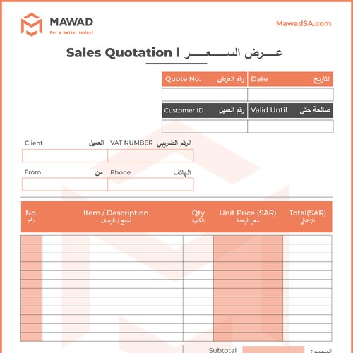 Sales quotation