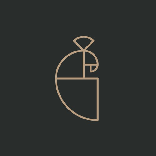 Peacock logo concept - Golden Ratio