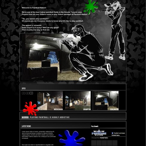 Help www.paintballnation.ca with a new landing page