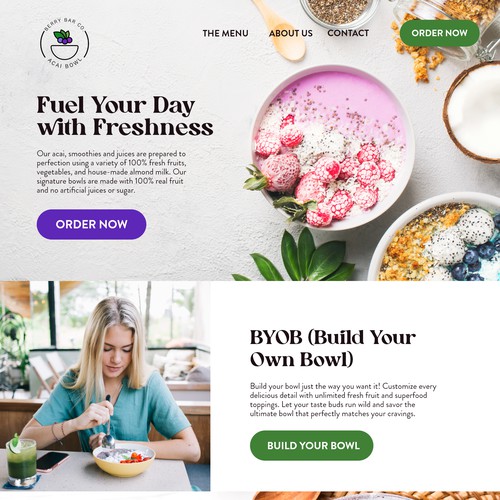Smoothie Bar Website Design