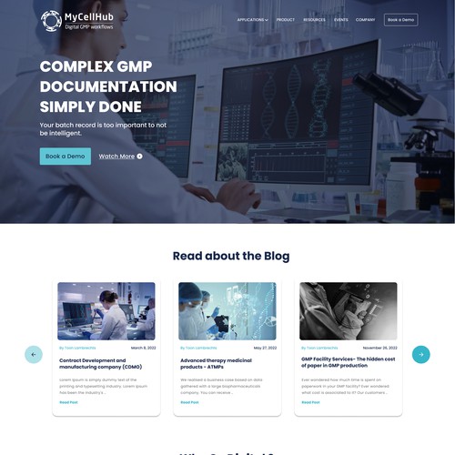 mycellhub Landing Page Design