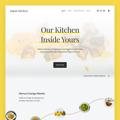 Jaipur Kitchen Website Concept
