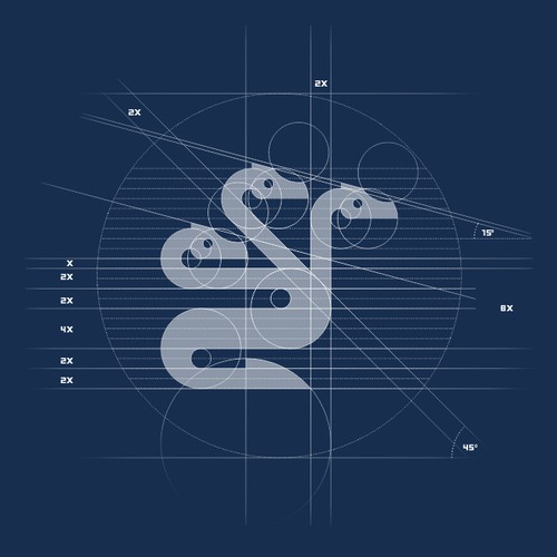 Bold Hydra Logo with Grid System