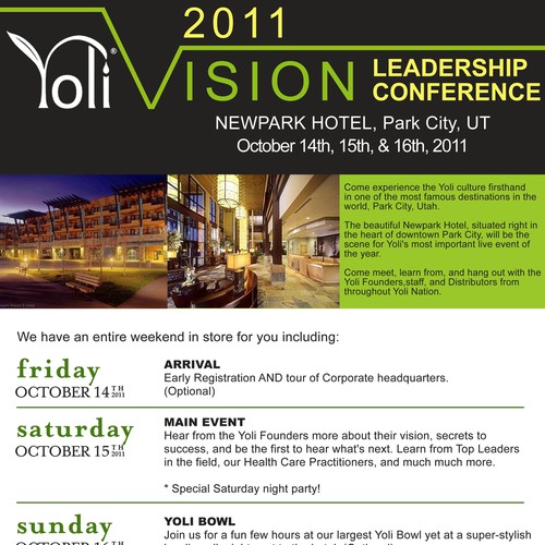 Design for Yoli, Inc Conference 2011