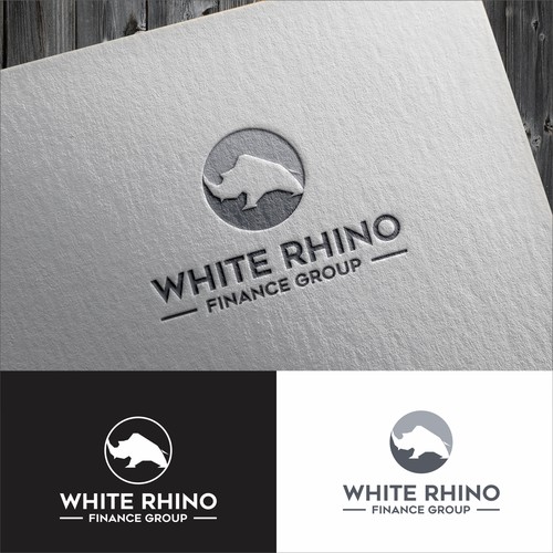 Design a strong business logo for White Rhino Finance Group