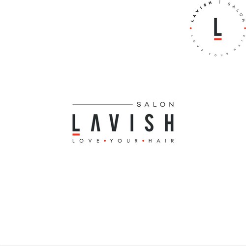 Minimalist logo design for Lavish Hair Salon