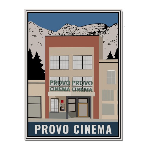 Provo Cinema Poster Michael Schwab Style