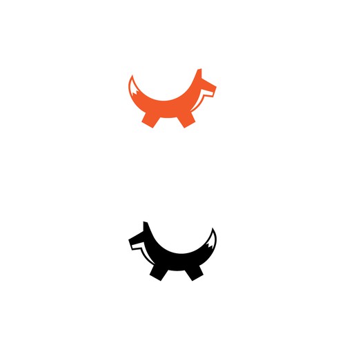 Minimalist logo concept for a Fox