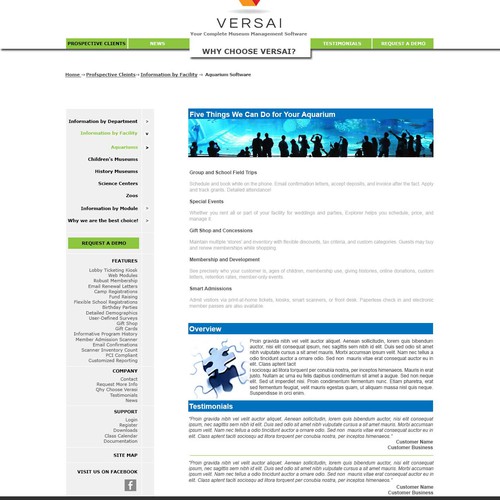 Web Site for Versai - Design a fun, informative and professional website. 