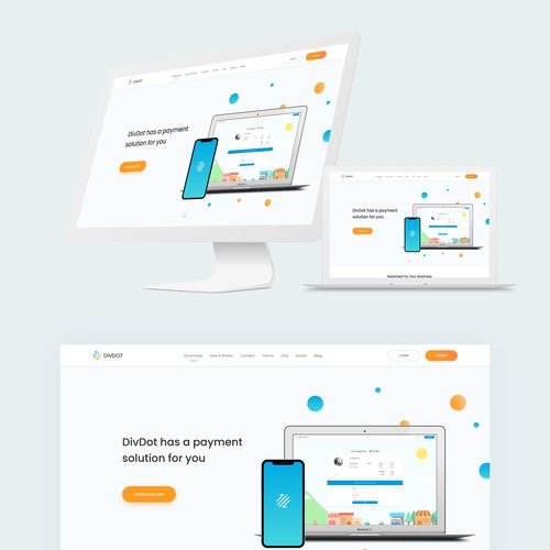 Payment App Landing Page Design