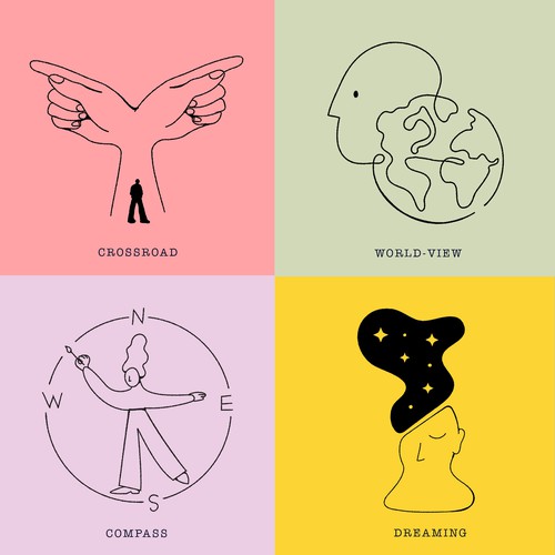Conceptual illustrations for behavioral health content