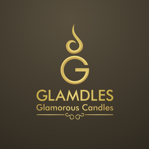 Logo design for Glamdles - Glamorous Candles