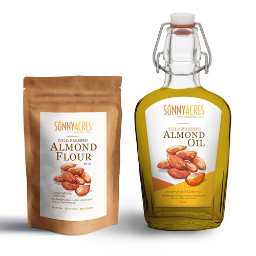 Almond Oil Label