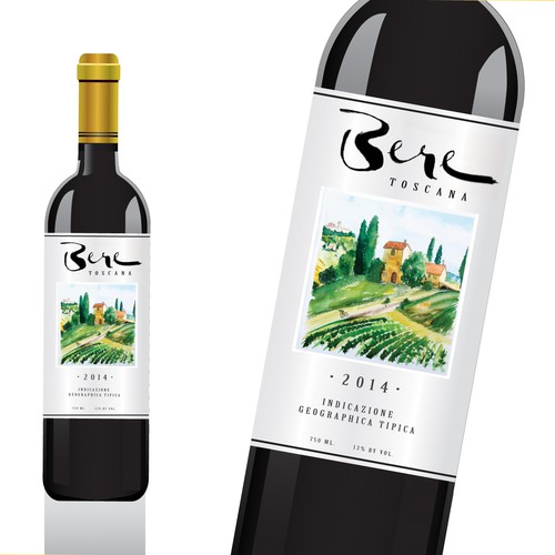 Wine label design.