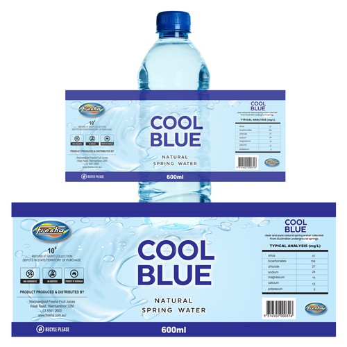 Logo for cool blue Australian natural spring water