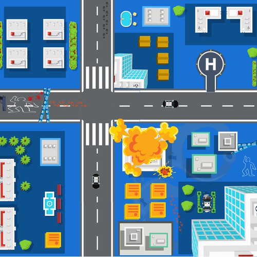 top down 2d game background assets
