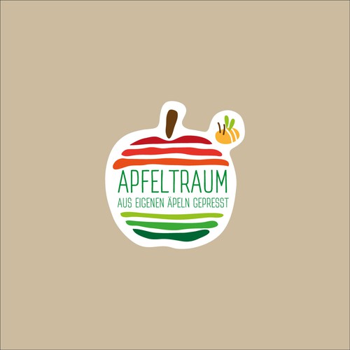 Logo/ Aufkleber - Apfeltraum Saft