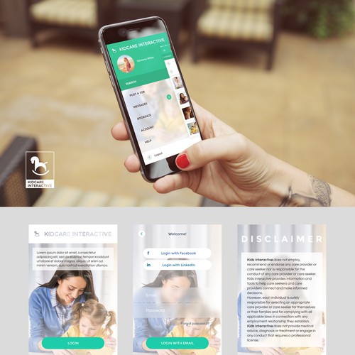 Kidcare Interactive app design