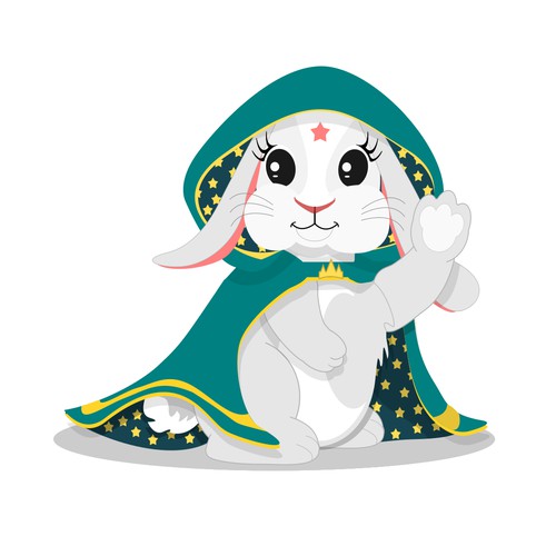 Magical Bunny Character Illustration