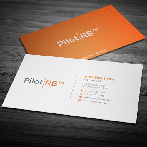 Business card design for "Pilot RB"