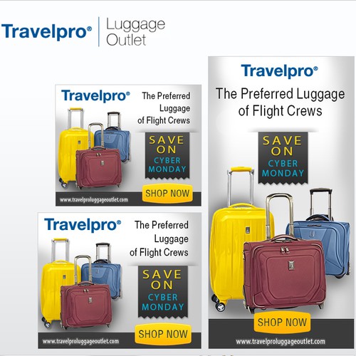 Banner ads for Luggage Outlet Store