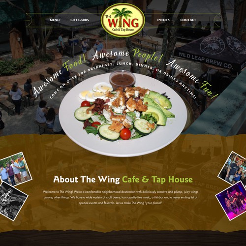 The Wing Cafe & Tap House! Website