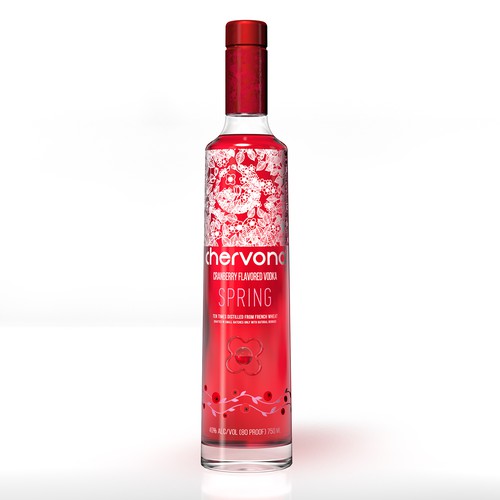 3D Rendering of flavored vodka