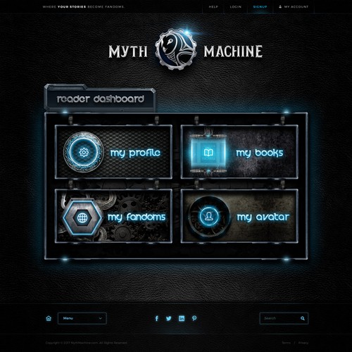 Ancient Meets Modern for Myth Machine Website Design