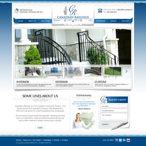 Help Canadian Railings with a new website design