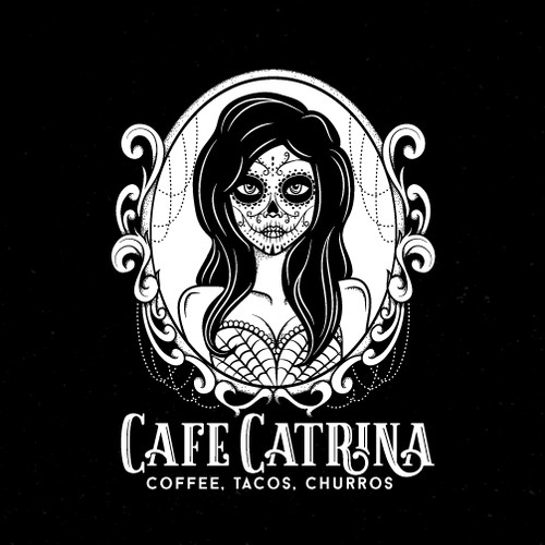 Edgy logo for a coffee shop.
