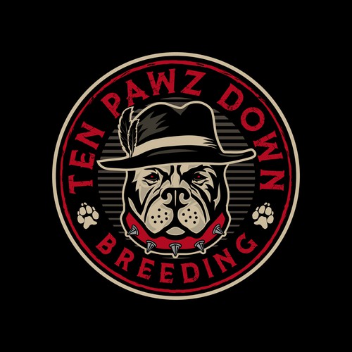Bold logo for ''Ten pawz down''