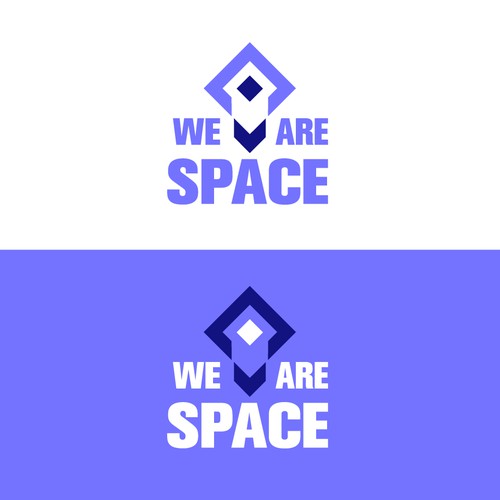 Bold logo design concept for We Are Space